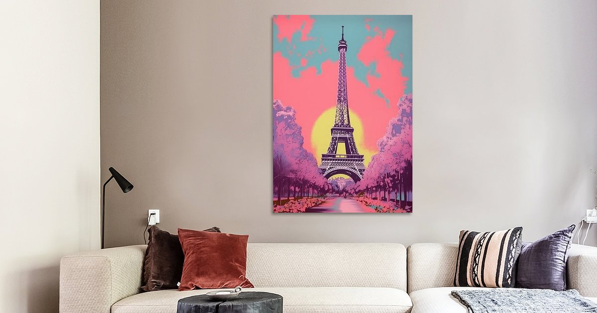 Paris Poster Pop Art by Niklas Maximilian on canvas, poster